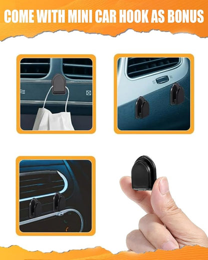 Purse Hook for Car, Car Hooks for Headrest Universal Purse Holder for Car, Bling Car Seat Hooks for Headrest, Car Seat Back Storage Hook (2 Pack, Gray) - Image 6