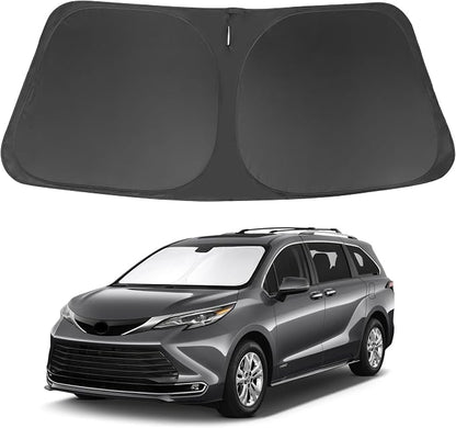 Windshield Sun Shade for 2021-2026 Toyota Sienna Accessories | Full covered, Foldable & Durable, Block UV Rays, Reduce Heat, Easy to install, Keep Car Cooler by LHFLIVE