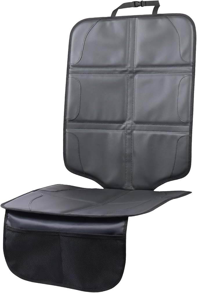 Car Seat Protector,Extra Thick Car Seat Covers Non-Slip Waterproof Mat Pad Leaving No Imprints Marks for Child Baby Pet Truck SUV Automobile (Black-A) by pefirst