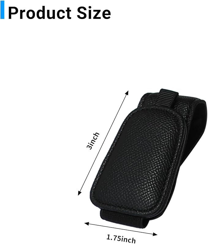 Yuoyar 2 Packs Magnetic Sunglass Holder for Car Visor (Black) | Magnetic Interior Car Accessories - Image 7