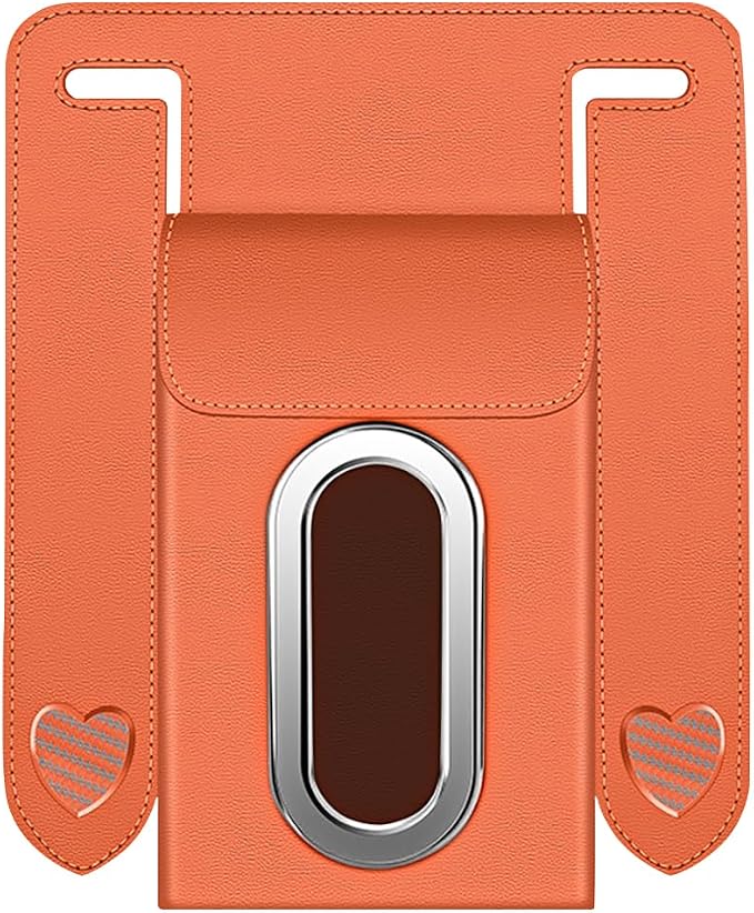 Car Tissue Holder, Multifunctional Vehicle Seat Back Hanging Tissue Box with Storage Hook, Automotive Interior Backseat Napkin Organizer, Universal for SUV Automobile Truck (Orange) - Image 7