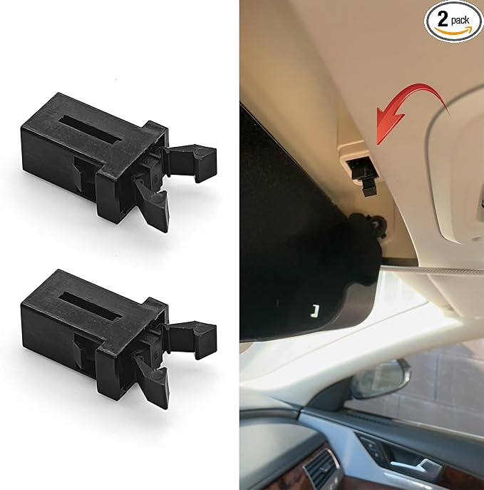 2PCS Sunglasses Glasses Holder Catch Latch, Car Sunglass Holder, Storage Box Lid Switch Overhead Console Roof Clip, Car Accessories Self Locking Switch Replacement for Most Car (2PCS) by Unknown