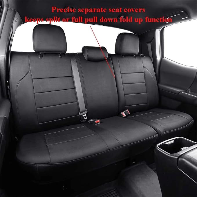 EKR Car Seat Covers for Subaru Forester 2026(Only Base),Full Set | Custom Fit for Subaru Forester 2026 Base,Factory-Style Interior Upgrade,Easy-Wipe Protection,Neoprene(Black) - Image 5