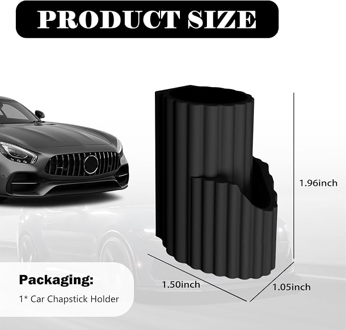 2026 Upgraded Car Chapstick Holder No Melt with Car Sunglass Holder,Silicone Stylish Chapstick Holders for Cars as Lipstick Storage,Portable Insulated Cars Lip Balm Holders - Image 2