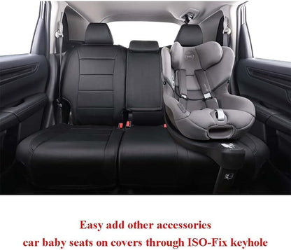 EKR Car Seat Covers for Honda CRV 2015-2016 Neoprene Full Set | Custom Fit for Honda CRV 2015 2016 Full Wrap,Airbag Compatible,Waterproof Pet-resistant,Neoprene (Black) - Image 6
