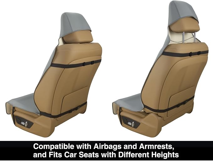 VSHIELD Waterproof Neoprene Car Seat Cover, Sweatproof Non-Slip Seat Protector, Universal Fit for Front Bucket or Rear Bench Seat of Cars, SUVs, Vans, Trucks, Compatible with Airbags and Armrests - Image 3
