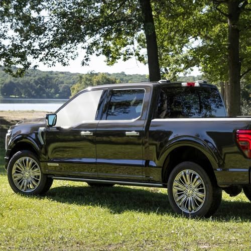 Front Side Window Sun Shade for 2019-2025 Chevy Silverado 1500, Double Cab Crew Cab 4Door, Foldable Window Sunshade Sun Visor Protector, Side Window Shades Sun Shield Blocks UV Rays, Pack of 2 - Image 4