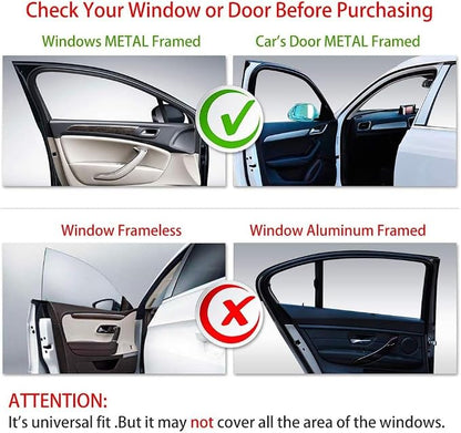 Aokway Side Window Sunshade Sun Shade for Car Window Double Thickness Auto Windshield Sunshades Curtain Universal Fit for Driver for Baby UV Protection (Front Side 2pcs) - Image 9