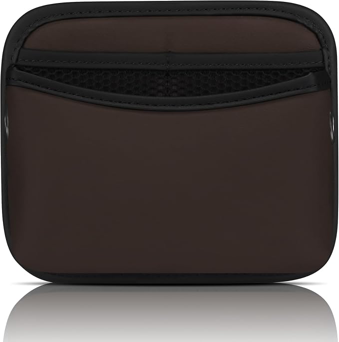 Accmor Universal Car Side Pocket Organizer, PU Leather Car Pocket Pouch for Car Seat, Door, Window, Console, Cards Trash Cell Phone Sunglasses Holder for Car, Brown - Image 2