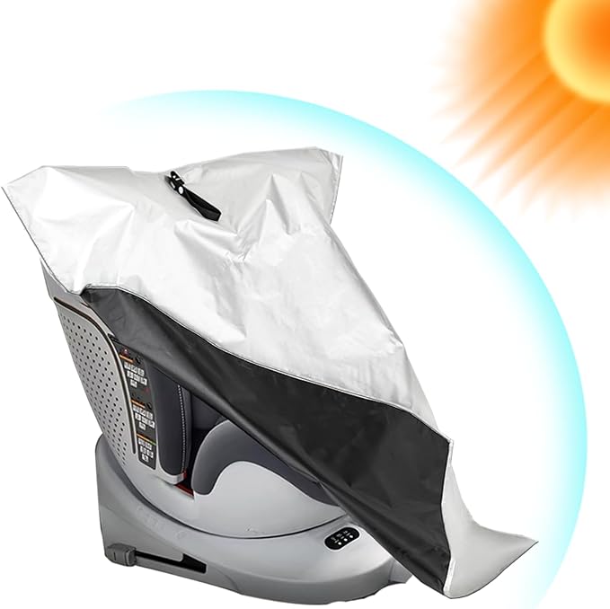 Baby Car Seat Sun Shade Cover, Cooling Protector for Infant Seats | Sun Protection Cover, Helps Keep Seat Cooler, Universal Fit, Foldable Storage - Image 2
