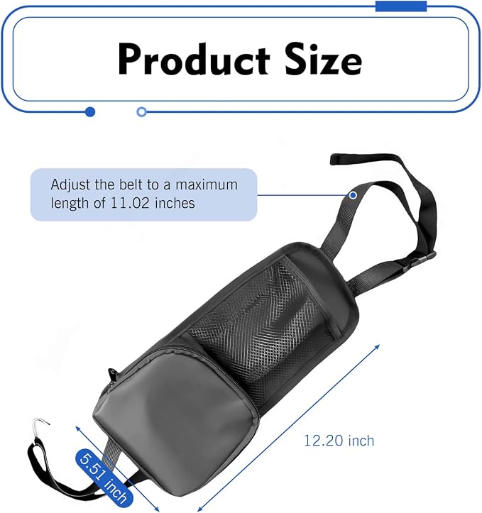 2PCS Car Seat Side Organizer, Multi-Pocket Storage Hanging Bag, Multifunctional Mesh Net Pocket, Holds Phones, Drink, Glasses, Wallet, for Cars, Trucks, Black - Image 2