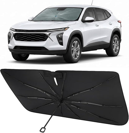Proadsy Custom Fit 2024-2026 Chevrolet Trax Windshield Sun Shade Umbrella | Advanced Ice Crystal Material, -54°F Cooler, Zero-Gap Sunblock, Instant Setup & Foldable Design for Summer Parking, Daily Use by Proadsy