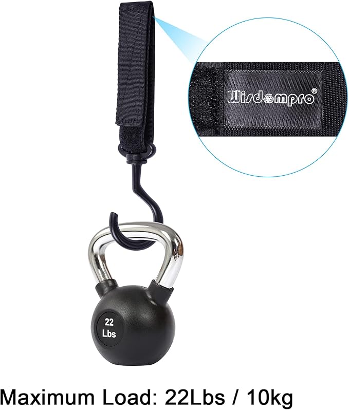 Wisdompro 2 Pack Car Seat Headrest Hook, Multi-Purpose Hanger for Stroller | Adjustable & 360° Rotating, Large to Hang Grocery Bag, Garment Bag, Handbag, Purse, Coat, Clothes, Traveling, Sports, Black - Image 2