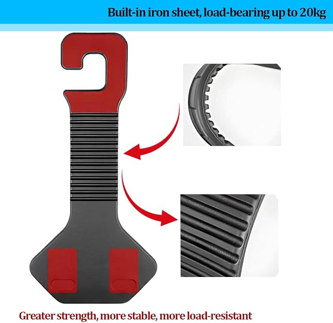 HZEL Car Seat Headrest Hooks, 2PCS Vehicle Seat Back Headrest Hanger Organizer for Handbag Purse Coat, Multifunctional Auto Interior Storage Hook, Universal for SUV RV Truck (Gray) - Image 5