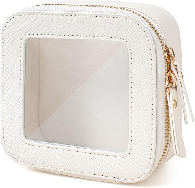 Travel Clear Makeup Bag Set, TSA Approved Cosmetic Bag Case with Zipper Portable Makeup Pouch Toiletry Bag Traveling Cosmetic Organizer Storage Bag Car Organizer Car Essentials by FFpaw