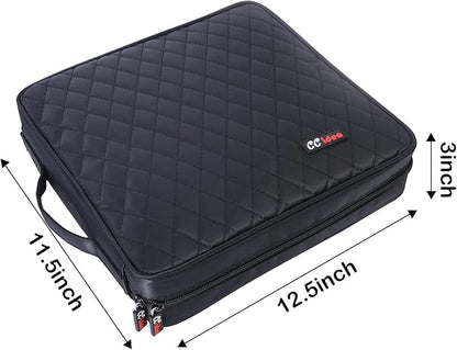 CCidea CD DVD Case Holder, Portable Disc Storage Wallet Binder, Multiple Capacity CD Organizer for Car Home Travel, Anti-Scratch Blu-Ray Game Disc Storage (200-Black) - Image 5