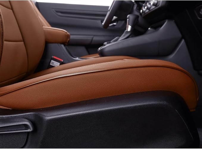 EKR Car Rogue Seat Covers 2014-2020(No Sport),Leatherette Full Set | Custom Fit for Nissan Rogue(Not for Sport) S/SV/SL 2014-2020,Faux Leather(Brown) - Image 3