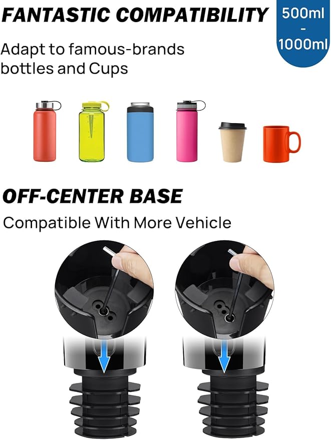 JOYTUTUS Cup Holder Phone Mount for Car, Car Cellphone Large Adapter Long Arm with 360 Degree Rotation, Compatible iPhone, Samsung & All Smartphones,Black,1 Pack - Image 6