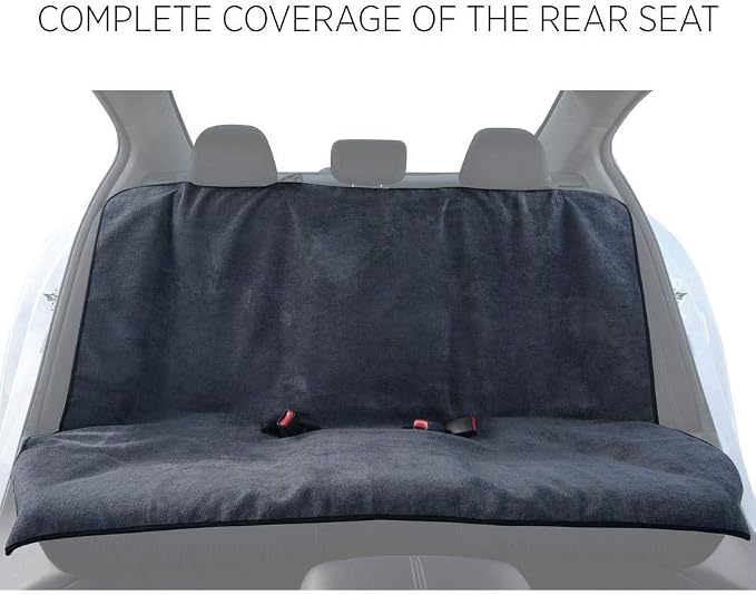BDK UltraFit Towel Cloth Seat Covers for Cars Rear Bench Car Seat Cover Towel - Universal Fit Washable & Waterproof Seats Protectors for After Gym Workout, Hiking, Running, Beach Sports, and More - Image 2
