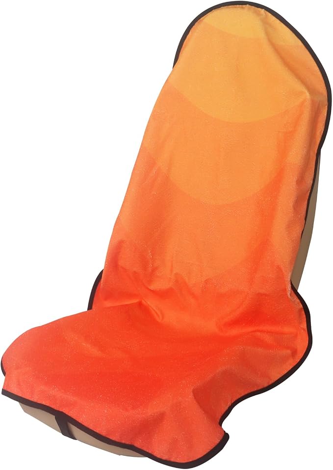 Sweat Towel Car Seat Cover Protector Front Seats for Gym Workout, Running, Swimming, Beach and Hiking, Waterproof Universal Seat Cover for Car, Trucks, Van & SUV (1, Gradient Orange, Front) by Unknown
