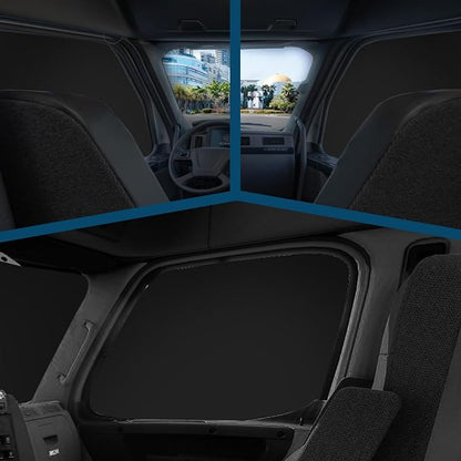2 Pcs Side Window Sun Shade for Freightliner Cascadia 08-17 | Fits Cascadia Semi Truck Day Cab & Sleeper, 6-Layer 210T Reflective Heat Blocker, Blackout Privacy Cover, Foldable - Image 7
