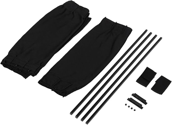 Ejoyous Car Curtains for Windows, Foldable Car Sun Shade, 2 x 50s Car Sun Shade Window Curtain Adjustable Sunshade Drape Visor Valance Curtain, Easy Installation (Black) - Image 5