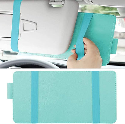 Car Sun Visor Organizer, Sunglasses Holder for Car Sun Visor | Auto Interior Accessories Pocket Organizers Can Store for Sunglasses, Documents, Cards, Pen, Drivers License - Image 6