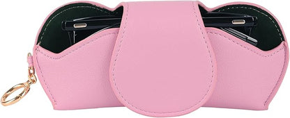 KINIVA Sunglasses Holder for Car Visor with Hanging Hook Portable Leather Glasses Storage Bag with Detachable Clips by KINIVAFashionJewelry