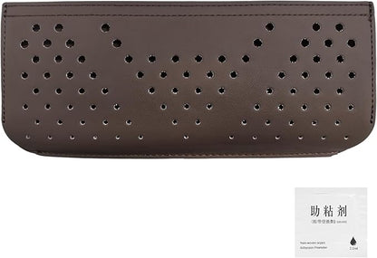 Car Seat Side Pocket Organizer, Auto Center Console Storage Pocket with Adhesive Tape, Multifunctional Leather Tray Pouch Sunglasses Holder for Car Seat Door Window (Brown) by Unknown