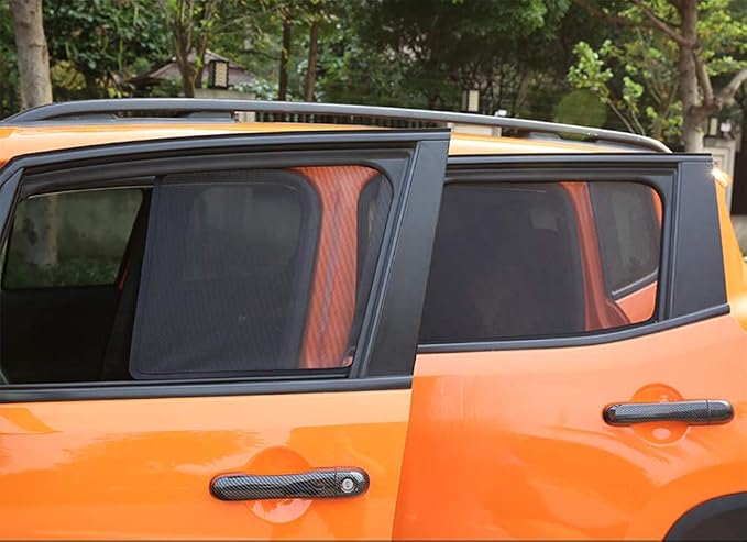 Bwen Car Window Shades Fit for Jeep Renegade 2016 2017 2018 2019 | Foldable Side Window Sun Shade for Renegade, Custom Fit Car Side Window Sunshade for Blocks Uv Rays Glare, Magnetic, 7pcs - Image 5