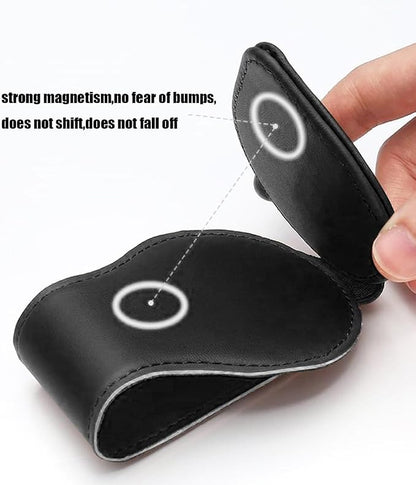 Sunglasses Holder for Wrangler, Leather Glasses Frame | Eyeglass Hanger Card Clip for Car Sun Visor,Sunglasses Holder for Jeep Wrangler JL JLU Rubicon Wagoneer Gladiator JT Sahara - Image 3
