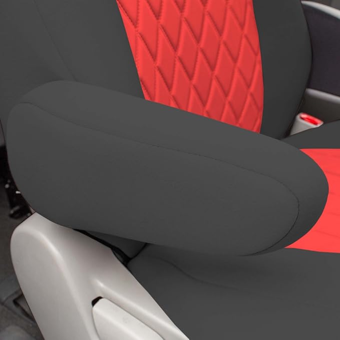 FH Group Custom Fit Car Seat Covers Specifically Made for 2011-2020 Toyota Sienna 7-8 Seater with Ultraflex Neoprene Water Resistant Automotive Seat Covers - Front Set Red - Image 6