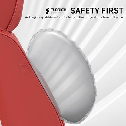 Car Seat Covers for Front Seats, Universal Seat Cushion 2 Seats, Car Seat Protector Waterproof, Premium Leather Automotive Seat Covers for Most Cars, Sedans, SUVs, and Trucks-Red - Image 5