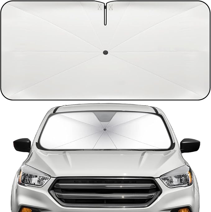Windshield Sun Shade Umbrella for Ford Escape 2013-2019 Front Window Shield | Heat-Reflective Window Shade, Umbrella Sunshade Cover Blocks Heat, Protects Interior, Vehicle-Specific Precision Fit by Fshaanys