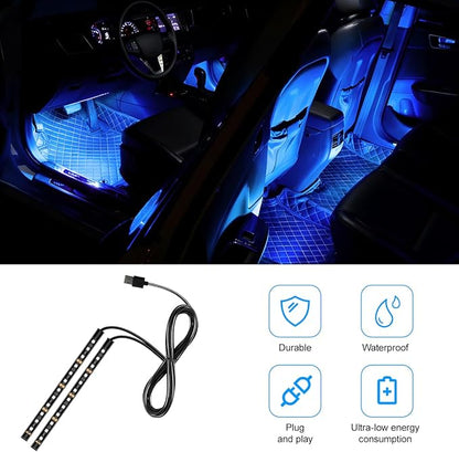 Car LED Strip Light, 12V 24 LED Vehicle Under Dash Neon Ambient Night Decor Lamp with USB Port, Automotive Interior Lighting Accessories, Universal for SUV Truck Sedan (Blue) - Image 5