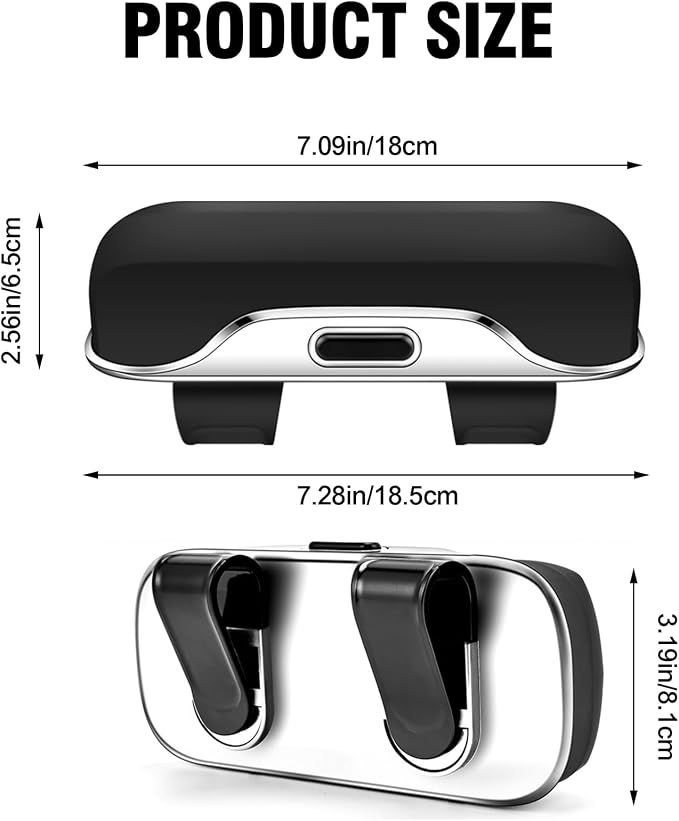 Sunglasses Holder for Car Sun Visor – Soft Vehicle Interior Glasses Organizer Box Accessories,Protective Automotive Eyeglasses Storage Case Hanger,Universal for SUV Sedan Truck (Black) - Image 6