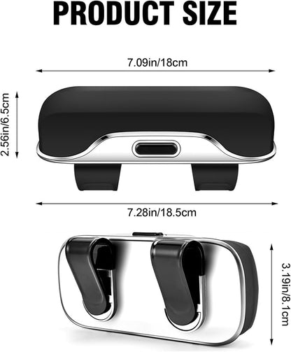 Sunglasses Holder for Car Sun Visor – Soft Vehicle Interior Glasses Organizer Box Accessories,Protective Automotive Eyeglasses Storage Case Hanger,Universal for SUV Sedan Truck (Black) - Image 6