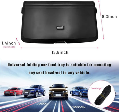 Foldable Car Food Tray Holder, Multi Functional Portable Backseat Tray Desk, Cars Computer Desk for Eating Food Drink and Writing Laptop Work, Car Accessories (13.8" L×8.3" W×8.3" H) - Image 2
