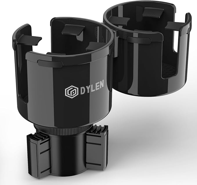 DYLEN Car Cup Holder Expander, 2 in 1 Cup Holder Adpater Extenter for Car | Expandable Insert, Fits Yeti, Stanley and Other Large Water Bottles & Mugs in 2.2"-4.6" (10-46oz) by DYLEN