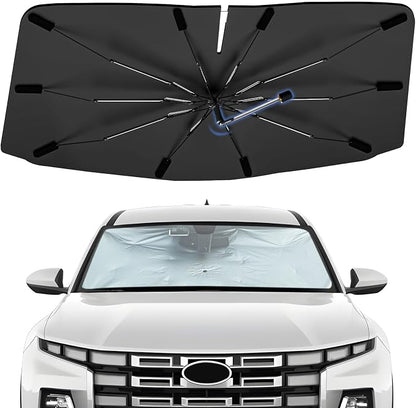Windshield Sun Shade Umbrella for Hyundai Santa Cruz 2022-2026 Front Window | Foldable Car Sunshade, Highly Reflective Auto Sun Shield Visor for UV Protection, Keep Car Cool Accessories by Bocvam