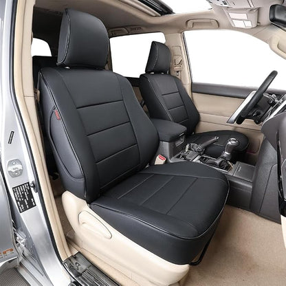 EKR Car Seat Covers Custom Fit for Toyota 4Runner(7 Seats) Full Set | for Toyota 4 Runner 2010-2024 Seat Covers for SUV,Full Wrap,Airbag Compatible,Waterproof Pet-resistant,Faux Leather(Black) by EKR