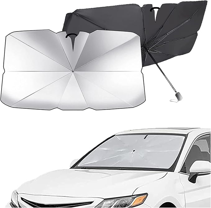 Car Windshield Sun Shade Umbrella for Hyundai Accent 2000–2026, Foldable Windshield Sunshade with Reinforced Ribs, Reflective Sun Shade for Front Windshield,S 125 x 65 cm by TQGIBCX