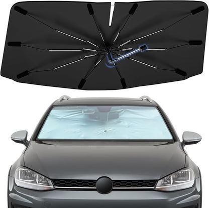 Windshield Sun Shade Umbrella for Volkswagen Golf Alltrack 2017-2020 | Foldable Car Sunshade, Highly Reflective Auto Sun Shield Visor for UV Protection, Keep Car Cool Accessories by Bocvam