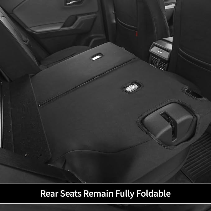 EKR Rav4 Seat Covers Custom Fit for Toyota Rav4 (Hybrid) Woodland/Limited 2026,Car Seat Cover Full Set for SUV,Neoprene(Black) - Image 7