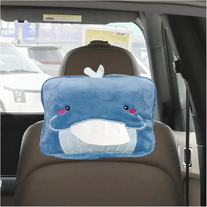 Cute Car Tissue Holder, Cartoon Auto Backseat Large Tissue Box, Car Paper Towel Holder Case, Universal Vehicle Napkin Organization Accessories Fit for Cars (Whale) by Unknown