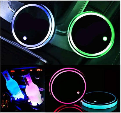 2PCS LED Car Cup Holder Lights, Light up Car Coasters for Cup Holders | 7 Color-Changing Light Up Cup Holder Insert Coasters, Waterproof Car Accessories for Teens, Car Gifts for Men & Women - Image 6