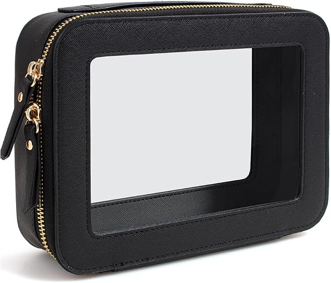 Clear American Mahjong Tile Bag, Makeup Bag Travel Cosmetic Organizer Case Waterproof Skincare Toiletry Bag with Zipper Portable Make Up Pouch Compact Car Organizer Bag for Essentials by FFpaw