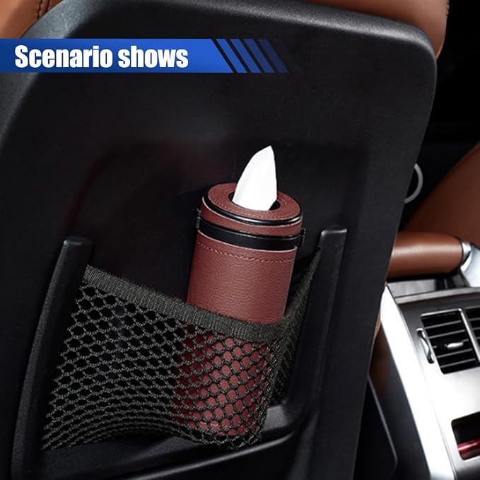 Car Tissues Holder, Multifunctional Tissue Cylinder Boxes, Car Tissues Canned, Travel Tissue Tubes, Car Box Container Fit for Car Cup Holder Home Bathroom Office (Wine Red) - Image 6