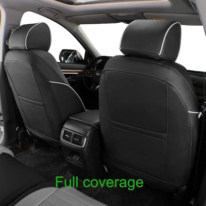 EKR Accord Car Seat Covers for Cars Honda Accord EX,EX-L,Sport,Sport SE,Touring 2016 2017(Rear Row W/Split),Car Seat Cover Full Set,Leather Seat Covers Front Seats & Back-Faux Leather(Black/Gray) - Image 3