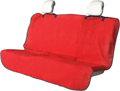 Back Seat Cover for Car Trucks Van SUV Jeep,Waterproof Rear Bench Towel Seat Covers for Dogs and Kids,Automotive Backseat Protector (Red) by LoyaGour